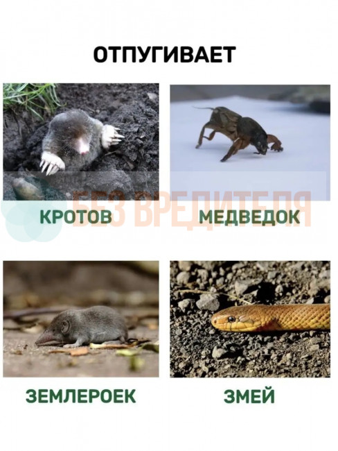 Отпугиватель кротов и змей ЭкоСнайпер LS-997MR + 4 батарейки Отпугиватель кротов и змей ЭкоСнайпер LS-997MR + 4 батарейки