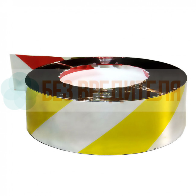 Лента для отпугивания птиц радужная с желтым Лента для отпугивания птиц радужная с желтым